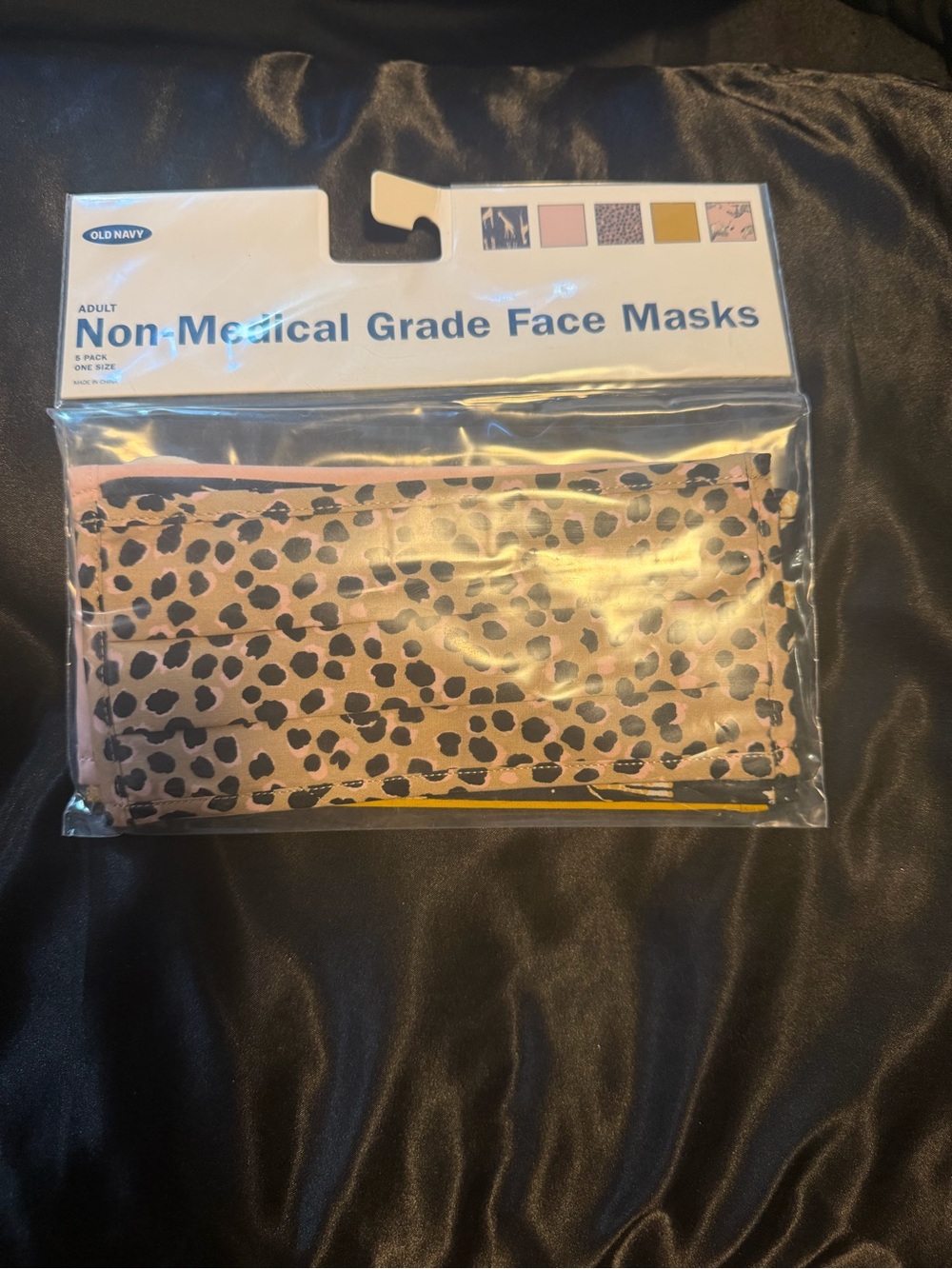 Old Navy Pink Leopard Print Face Masks - Adult size